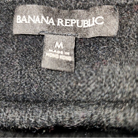 Banana Republic Black Alpaca Wool Blend Long Sleeve Crew Neck Sweater Size M - Picture 5 of 6